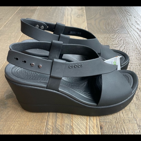 Crocs Brooklyn High Wedge Sandals - Picture 1 of 3